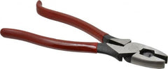 Proto - 9-1/4" OAL, 1-9/16" Jaw Length x 1-9/32" Jaw Width, Ironworker's Pliers - Standard Jaw, Standard Head, Plastisol Handles - Caliber Tooling