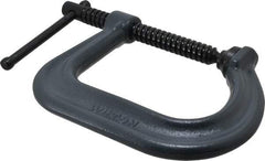 Wilton - Regular-Duty 4" Max Opening, 4" Throat Depth, Forged Steel Standard C-Clamp - 4,100 Lb Capacity, 0" Min Opening, Square Deep Throat - Caliber Tooling