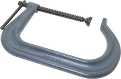 Wilton - Regular-Duty 8" Max Opening, 6" Throat Depth, Forged Steel Standard C-Clamp - 5,900 Lb Capacity, 2" Min Opening, Square Deep Throat - Caliber Tooling