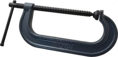 Wilton - Regular-Duty 8" Max Opening, 3-7/16" Throat Depth, Forged Steel Standard C-Clamp - 5,200 Lb Capacity, 0" Min Opening, Standard Throat Depth - Caliber Tooling