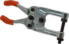 Lapeer - 181.44 Kg Load Capacity, 1-3/16" Throat Depth, 4-3/4" OAL, Carbon Steel, C Style Plier Clamp - 31/32" Max Jaw Capacity, 1/4-20 Spindle, 0.97" Open Throat Height, Orange Handle, Spindle End - Caliber Tooling