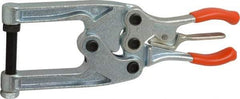 Lapeer - 544.31 Kg Load Capacity, 2-1/4" Throat Depth, 8-3/8" OAL, Carbon Steel, C Style Plier Clamp - 1-3/4" Max Jaw Capacity, 3/8-24 Spindle, 1.22" Open Throat Height, Orange Handle, Spindle End - Caliber Tooling