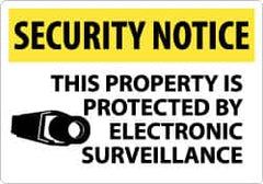 NMC - "Security Notice - This Property Is Protected by Electronic Surveillance", 14" Long x 20" Wide, Aluminum Safety Sign - Rectangle, 0.04" Thick, Use for Security & Admittance - Caliber Tooling