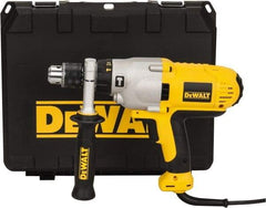 DeWALT - 120 Volt 1/2" Keyed Chuck Electric Hammer Drill - 0 to 56,000 BPM, 0 to 1,200 & 0 to 3,500 RPM, Reversible - Caliber Tooling