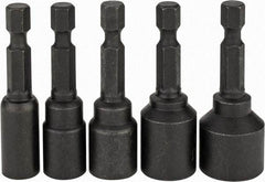 DeWALT - 5 Piece, Magnetic Nutsetter - 1/4 to 1/2" Hex, 1/4" Hex Drive - Caliber Tooling