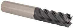 Niagara Cutter - 1/2", 5 Flute, Solid Carbide, 0.03" Corner Radius End Mill - 3" OAL, 45° Helix, 1-1/4" LOC, Right Hand Cut - Caliber Tooling