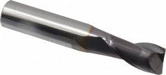 Niagara Cutter - 1/2", 2 Flute, Solid Carbide, 0.03" Corner Radius End Mill - 3" OAL, 30° Helix, 1" LOC, Right Hand Cut - Caliber Tooling