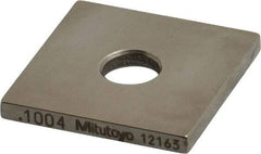 Mitutoyo - 0.1004" Square Steel Gage Block - Accuracy Grade 0, Includes Certificate of Inspection - Caliber Tooling