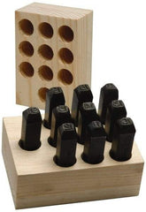 Made in USA - 10 Piece, 1/8" Character Steel Stamp Set - Double Digit Figures, Double Digits - Caliber Tooling