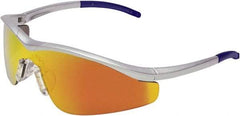 MCR Safety - Fire Mirror Lenses, Framed Safety Glasses - Scratch Resistant, Size Universal, Wrap Around - Caliber Tooling