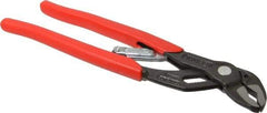 Knipex - 10" OAL, 1-1/4" Max Capacity, 1" Jaw Length, 19 Position Adjustable Tongue & Groove Pliers - Self-Gripping V-Jaws, Standard Head, Plastic Coated Handles - Caliber Tooling