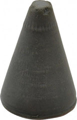 Cratex - 7/8" Max Diam x 1-1/4" Long, Taper, Rubberized Point - Very Fine Grade, Silicon Carbide, 1/4" Arbor Hole, Unmounted - Caliber Tooling