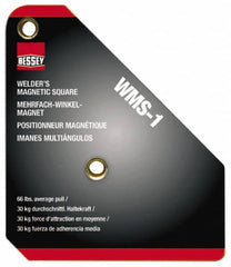 Bessey - 3-3/4" Wide x 3/4" Deep x 4-3/8" High Magnetic Welding & Fabrication Square - 66 Lb Average Pull Force - Caliber Tooling