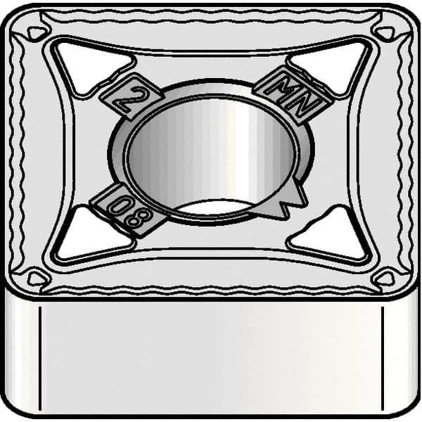 Kennametal - SNMG432 MN Grade KCP10B Carbide Turning Insert - TiOCN Finish, 90° Square, 1/2" Inscr Circle, 3/16" Thick, 1/32" Corner Radius - Caliber Tooling