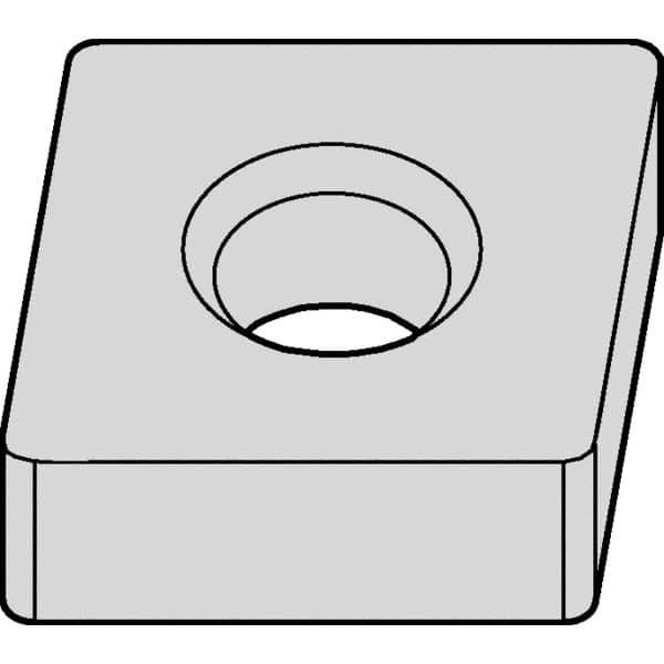 Kennametal - CNMA431 NONE Grade KCK05B Carbide Turning Insert - TiOCN Finish, 80° Diamond, 1/2" Inscr Circle, 3/16" Thick, 1/64" Corner Radius - Caliber Tooling