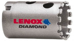 Lenox - 1-1/4" Diam, 1-5/8" Cutting Depth, Hole Saw - Diamond Grit Saw, Continuous Edge - Caliber Tooling