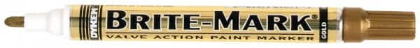 Dykem - Gold Oil-Based Paint Marker - Medium Tip, Oil Based - Caliber Tooling