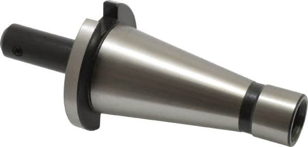 Interstate - NMTB40 Taper Shank 3/16" Hole End Mill Holder/Adapter - 11/16" Nose Diam, 2" Projection, 5/8-11 Drawbar - Exact Industrial Supply