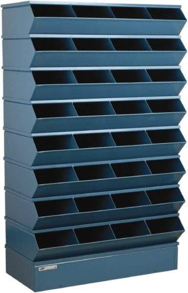 Stackbin - 8 Bin, Shelving Unit with Openings & Base - 37" Wide x 65-1/2" High - Caliber Tooling