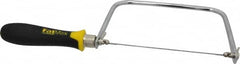 Stanley - 6-1/2" Steel Blade Coping Saw - ABS, TPR Handle, Ergonomic, 13-1/4" OAL, 4-3/4" Throat Depth - Caliber Tooling