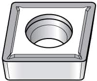 Kennametal - CCGT21.52 LF Grade KC5010 Carbide Turning Insert - TiAlN Finish, 80° Diamond, 1/4" Inscr Circle, 3/32" Thick, 1/32" Corner Radius - Caliber Tooling