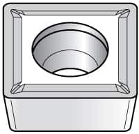 Kennametal - SCMT432 LF Grade KC5025 Carbide Turning Insert - TiAlN Finish, 90° Square, 1/2" Inscr Circle, 3/16" Thick, 1/32" Corner Radius - Caliber Tooling