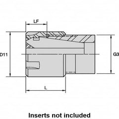 Kennametal - Collet Locknut - Series ER08 - Exact Industrial Supply