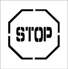 NMC - Stop Stencil - 0.06 Inch Thick, Polyethylene, English - Caliber Tooling