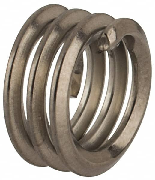 Heli-Coil - 1/4-20 UNC, 1/4" OAL, Free Running Helical Insert - 3-3/8 Free Coils, Tangless, 304 Stainless Steel, Bright Finish, 1D Insert Length - Caliber Tooling