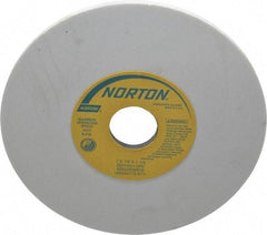 Norton - 7" Diam x 1-1/4" Hole x 1/4" Thick, L Hardness, 150 Grit Surface Grinding Wheel - Aluminum Oxide, Type 1, Very Fine Grade, 3,600 Max RPM, Vitrified Bond, No Recess - Caliber Tooling