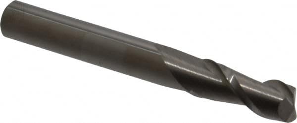 Accupro - 5/16", 2 Flute, Single End, Solid Carbide, 0.01" Corner Radius End Mill - 2-1/2" OAL, 40° Helix, Right Hand Flute, 3/4" LOC, Right Hand Cut - Caliber Tooling