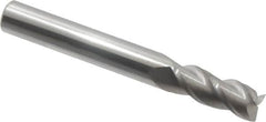 Accupro - 5/16", 3 Flute, Single End, Solid Carbide, 0.015" Corner Radius End Mill - 2-1/2" OAL, 40° Helix, Right Hand Flute, 3/4" LOC, Right Hand Cut - Caliber Tooling