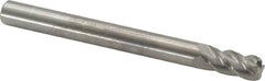 Accupro - 3/16", 4 Flute, Single End, Solid Carbide, 0.045" Corner Radius End Mill - 2" OAL, 40° Helix, Right Hand Flute, 3/8" LOC, Right Hand Cut - Caliber Tooling