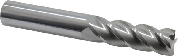 Accupro - 3/4", 4 Flute, Single End, Solid Carbide, 0.03" Corner Radius End Mill - 5" OAL, 40° Helix, Right Hand Flute, 2-1/4" LOC, Right Hand Cut - Caliber Tooling