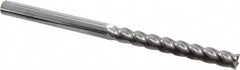 Accupro - 3/8", 4 Flute, Single End, Solid Carbide, 0.015" Corner Radius End Mill - 6" OAL, 40° Helix, Right Hand Flute, 3" LOC, Right Hand Cut - Caliber Tooling