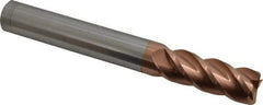 Accupro - 3/4", 4 Flute, Single End, Solid Carbide, 0.02" Corner Radius End Mill - 6" OAL, 40° Helix, Right Hand Flute, 2" LOC, Right Hand Cut - Caliber Tooling