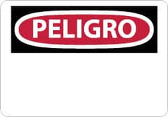 NMC - "Peligro", 10" Long x 14" Wide, Aluminum Safety Sign - Rectangle, 0.04" Thick, Use for Workplace/Safety - Caliber Tooling