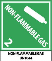 NMC - Non-Flammable - Gas 2 - Non-Flammable Gas - Un1044 Shipping Label - 4-3/4" High x 4" Wide - Caliber Tooling