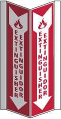 NMC - Extinguisher, Acrylic Fire Sign - 8-3/4" Wide x 16" High, English/Spanish - Caliber Tooling