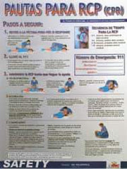 NMC - 18" Wide x 24" High Laminated Paper CPR Information Poster - Spanish - Caliber Tooling