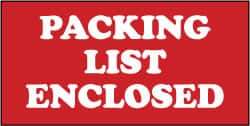 NMC - Packing List Enclosed Shipping Label - 1-3/8" High x 3" Wide - Caliber Tooling