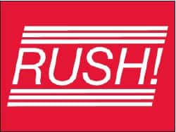 NMC - Rush! Shipping Label - 1-1/2" High x 2" Wide - Caliber Tooling