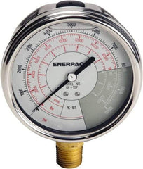 Enerpac - Hydraulic Pressure Gages & Adapters Type: Liquid-Filled Gauge Pressure Rating: 0 - 10000 - Caliber Tooling