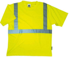 Ergodyne - Size 4XL, Lime, High Visibility, Short Sleeve T-Pocket, - 54 to 58" Chest, 1 Pocket, Polyester - Caliber Tooling