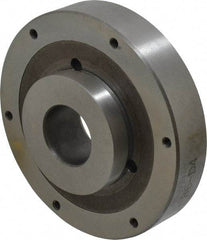 Buck Chuck Company - Adapter Back Plate for 6" Diam Self Centering Lathe Chucks - D1-4 Mount, 1-1/2" Through Hole Diam, 3.109mm ID, 5.88" OD, 1.166" Flange Height, Steel - Caliber Tooling