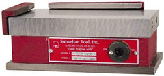 Suburban Tool - Fine Pole Rectangular Permanent Magnetic Block Chuck - 24-1/2" Long x 10" Wide x 2-5/8" High, Ceramic - Caliber Tooling