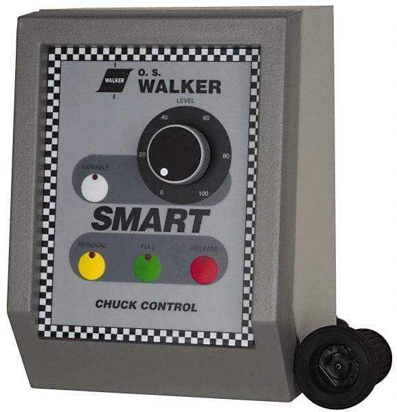 Walker - 300 W, 110 V Electromagnetic Chuck Variable Power Control - Automatic Release, 115 V, DC Max Output Voltage - Caliber Tooling