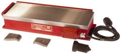 Suburban Tool - 16-1/2" Long x 12" Wide x 3-1/4" High, 135 Watts, Rectangular, Electromagnetic Chuck - 1/8" Pole Width, Longitudinal Pole Alignment - Caliber Tooling