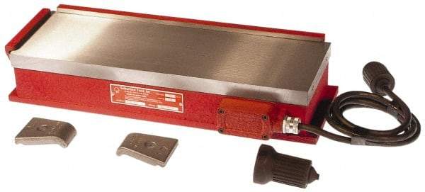 Suburban Tool - 15-1/2" Long x 8" Wide x 3-1/2" High, 125 Watts, Rectangular, Electromagnetic Chuck - 1/8" Pole Width, Transvere Pole Alignment - Caliber Tooling