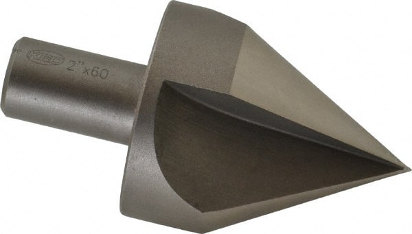 Keo - 2" Head Diam, 3/4" Shank Diam, 3 Flute 60° High Speed Steel Countersink - Caliber Tooling